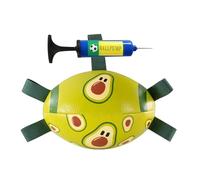 Football Dog Toy - Interactive PU Leather Dog with Strap | Exercise Training Toy for Puppies, Medium and Large Breeds, Gum Health Support