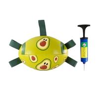 Football Dog Toy,PU Leather Biting Game,with Straps Interactive Dog Balls - for Small, Medium, Large Breed, Puppy, Pet Play, Gum Health Exercise Running