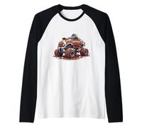 Football Drip Monsters Truck Muddy Gridiron Power Drive Raglan Baseball Tee