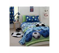 Football Duvet Cover Set Catherine Lansfield Baby Blue Single