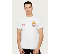Football England Chest Pocket Print Euro T-Shirt Sooty White XXL
