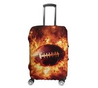 Football Exploding Fireball Luggage Case Cover Protective Suitcase Covers Anti Scratch Baggage Washable Fits 19-32 Inch M
