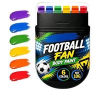 Football Face Paint,6 Colors Waterproof Soccer Cheer Markers Stick - Washable Face Paint Sticks,for Fans Men Women Sports Event Football Baseball Cosplay Costume Party Memorial Day