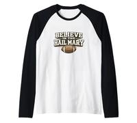 Football Fan Hail Marys | Football Comeback Humor QB Jokes Raglan Baseball Tee