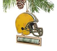 Football Fan Money Holder Ornament - Creative Wooden Party Supplies - Christmas Handcrafted Money Holders - for Thanksgiving Holiday New Year Eve Party Kids Adults Family Friends Home Car