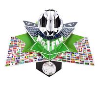 Football Fan Pop Up Greeting Card with World Cup Flags Birthday Or Any Occasion POP231