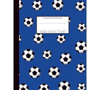 Football Fever Blue: 110 pages, wide ruled, 7.5" x 9.25" - Notebook, Journal or Diary, for school, college, journaling or creative writing