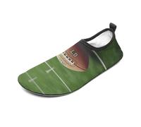 Football Field Ball Sport Water Shoes for Men Women, Lightweight Stretch Swim Shoes with Anti-Slip Rubber Sole, Quick-Dry Aqua Socks for Pool, Beach, Surfing, Style, 5 Women/5 Men