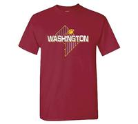 Football Field Map Men's Fan Apparel, Washington - Garnet Shirt, XXXXL