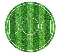 Football Field Round 20cm 8 inch Edible Sugar Cake Topper.