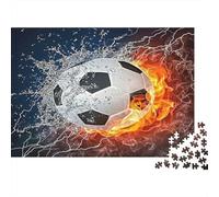Football Fire Water 1000 Piece Mini Jigsaw Puzzle For Adults Fun Game