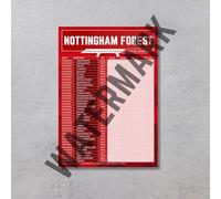 Football Fixture Poster, Wall chart, Football score chart, 2025/2026 (Nottingham, A3)
