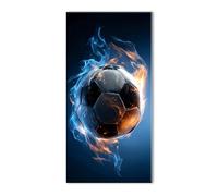 Football Flame Diamond Art Kits Adults, 5D Diamond Painting for Beginner, Gem Art Cross Stitch Kits, DIY Full Drill Crystal Embroidery Kit for Crafts, for Home Decoration Paintings 12x24in J26-1996