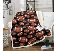 Football Fleece Throw Blanket Sports Theme for Kids Boys Girls Rugby Game Plush Blanket Ball Games Competition for Sofa Bed Couch 40"x50"