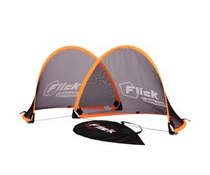 Football Flick Urban 4ft Pop Up Mini Goals | Set of 2 Portable Training Goals with Carry Bag & Ground Pegs | Ideal for Small-Sided Games & Training