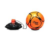 Football Flick Urban Return Ball Solo Training Equipment with 25m Bungee Cord & Size 5 Ball Football Gift for Kids, Practice Shooting & Passing Anywhere