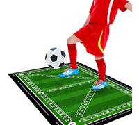 Football Footstep Training Mat, Footstep Training Mat, Soccer Train Mat for All Levels, Non-Slip Silent Equipment for All Ages to Improve Speed, Strength and Coordination (D, 50 * 80cm)