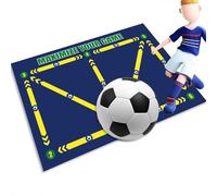 Football Footstep Training Mat for Dribble Silent Sports - Non-Slip Blanket for Ball Control Player Equipment - Regular Training System - Ideal for Football Training