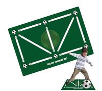 Football Footstep Training Mat,Quiet Soccer Train Mat Footstep Mat Safe Agility Training Equipment for Soccer Fans