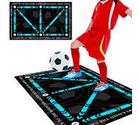Football Footstep Training Mat, Soccer Footstep Training Mat, Non-slip Shock Ball Control Training Mat, Soccer Training Mat Football Mastery Mat Dribble Training Mat for All Levels (A, 50x80cm)