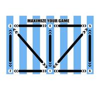 Football Footstep Training Mat Soccer Wear Resistant Corner Field Blanket Football Training Mat(Color 1)