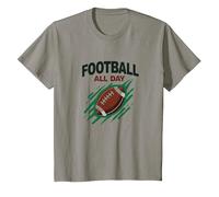 Football Forever NA NK Gridiron Passion T-Shirt, Kids, Slate, 6 Years