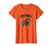 Football Forever NA NK Gridiron Passion T-Shirt, Women, Orange, M