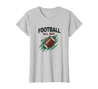 Football Forever NA NK Gridiron Passion T-Shirt, Women, Silver, M
