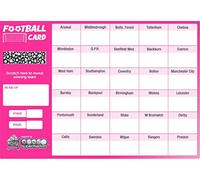 Football Fundraising Scratch Cards (30 Team) A5 Size 10 Pack