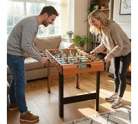 HOMCOM Football Table Heavy Duty 84.5cm for Arcades, Pub, Game Room, 8 Rods | 2 Foosballs