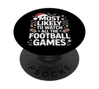 Football Games Watching Season Champion PopSockets Adhesive PopGrip