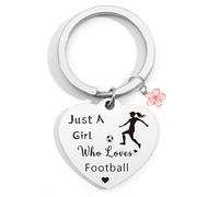 Football Gifts For Girls Football Gifts For Football Lovers Keyrings for girl "Just A Girl Who Loves Footballs" Football Themed Gifts For Girl Football Presents Keychain Football Stocking Fillers