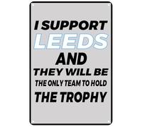 Football Gifts for Leeds United, Leeds United Merchandise Metal Sign, Leeds United Gifts Tin Sign, Metal Wall Sign, Leeds United Gifts for Men Boys, Metal Poster Wall Art Decoration Man Cave