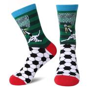 Football Gifts for Mens - Funny Football Accessories Cotton Crew Soccer Socks Birthday Presents for Son/Boyfriend/Dad/Teenager Loves Soccer