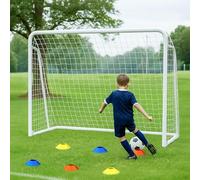 Football Goal - 6x4/8x5/8x6/12x6ft Stainless Steel Frame and Durable Net - Weatherproof & Easy to Assemble - Ideal for Home Gardens & Clubs