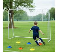 Football Goal - 6x4/8x5/8x6/12x6ft Stainless Steel Frame and Durable Net - Weatherproof & Easy to Assemble - Ideal for Home Gardens & Clubs