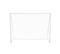 Football Goal Net 8 x 6ft All Weather PVC Goalpost 30ply Knotted Netting 24 Clips Portable Training Practice Indoor Outdoor Quick Slot & Click Assembly 5 Hole Target Sheet 16 Bungee Straps & Carry Bag