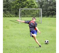 SPORTNOW 8ft x 5ft Football Goal, Simple Set Up Football Training Net, Light Grey