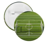 Football Goal Post Sports Area Badge Metal Round Pins, Lightweight Brooch for Backpack, Fashion Button Pins Badge for Shirts, Jackets, Shawl Coat, Unisex, 5PCS, Tinplate, metal round pins