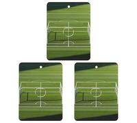 Football Goal Post Sports Area Car Air Freshener, 3 Pcs Square Hanging Air Freshener Cards, Long Lasting Fragrance Scented Cards for Car, Home, Office White-style