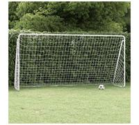 Football goal White 366x122x182cm Powder-Coated Steel Frame Polyester Net Heavy