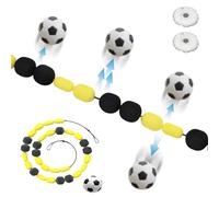 Football Goalkeeper Trainer, 2.6/4m Training Rebound Chain with 2 Water Bag, Goalkeeper Reaction Drill Football Training Aid, Improvement Skills, Applicable Goal Futsal/Sevens Goal Extended