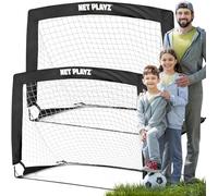 Football Goals Football Net - Kids Pop-up Football Goals for Backyard Practice & Training, Portable Set of 2