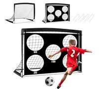 Football Goals for Kids, 2 In 1 Portable Football Net Training Equipment, Target Goal Posts for Garden, Outdoor, Indoor, Gifts