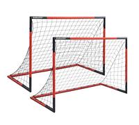 Football Goals Set of 2-KAIHAOWIN Metal Football Goal Frame with All Weather Net for Adult-Quick Assembly Durable Sports Goals for Backyard Indoor/Outdoor Heavy Duty-6'x4'