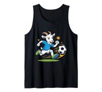 Football Goat Striker Cartoon Soccer Player Tank Top