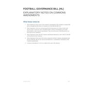 Football Governance Bill Explanatory Notes on Commons amendments (House of Lords) HLB 121-EN