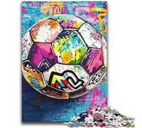 Football Graffiti 2000 Pieces Jigsaw Puzzles for Adults And Teens,Stress Reliever Staycation Kill Time with Matching Poster And Trivia Sheet (70X100cm)