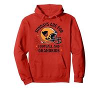 Football Grandmas: Sundays Are For Football And Grandkids Pullover Hoodie, Adult Unisex, Red, XL