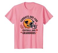 Football Grandmas: Sundays are for Football and Grandkids T-Shirt, Kids, Pink, 12 Years